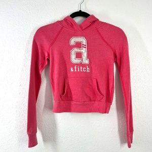 abercrombie & Fitch kids pink hoody, sz. S cozy Y2K stylish‎